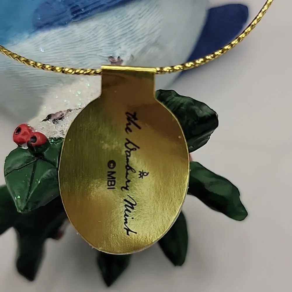 Danbury Mint Christmas Ornament Songbird Collection Blue Jay Collectible